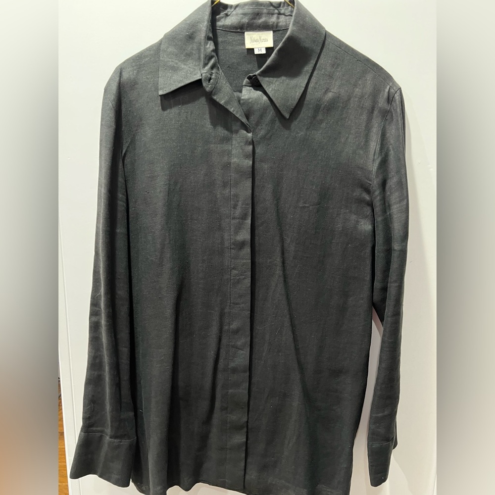 Black linen 2 piece suit